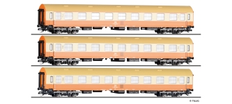 Tillig 01804 - TT - 3-tlg. Personenwagen-Set Städteexpress, DR, Ep. IV